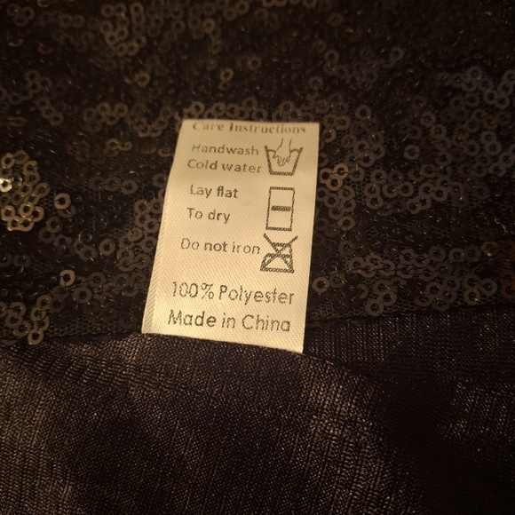 Anna-Kaci Black Sequin Embellished Open Front Sequin Jacket Women Size Medium - Picture 10 of 16